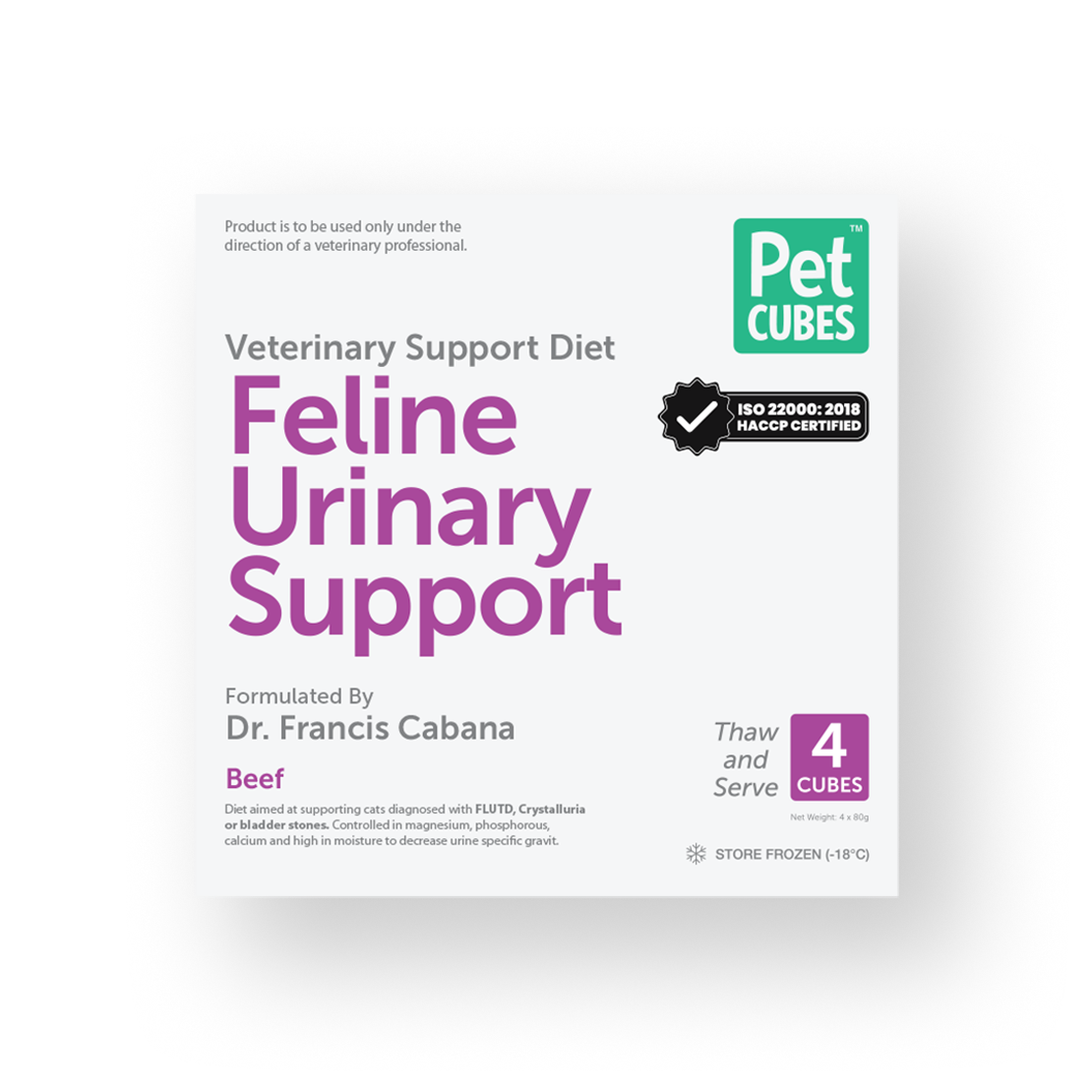 PETCUBES Veterinary Support Range - Feline Urinary Support Diet 320g
