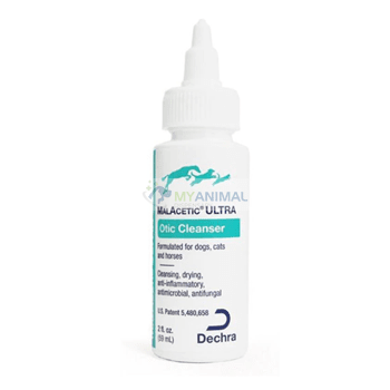 Dechra MalAcetic Ultra with Ketoconazole & Hydrocortisone Otic Cleanser for Dogs Cats