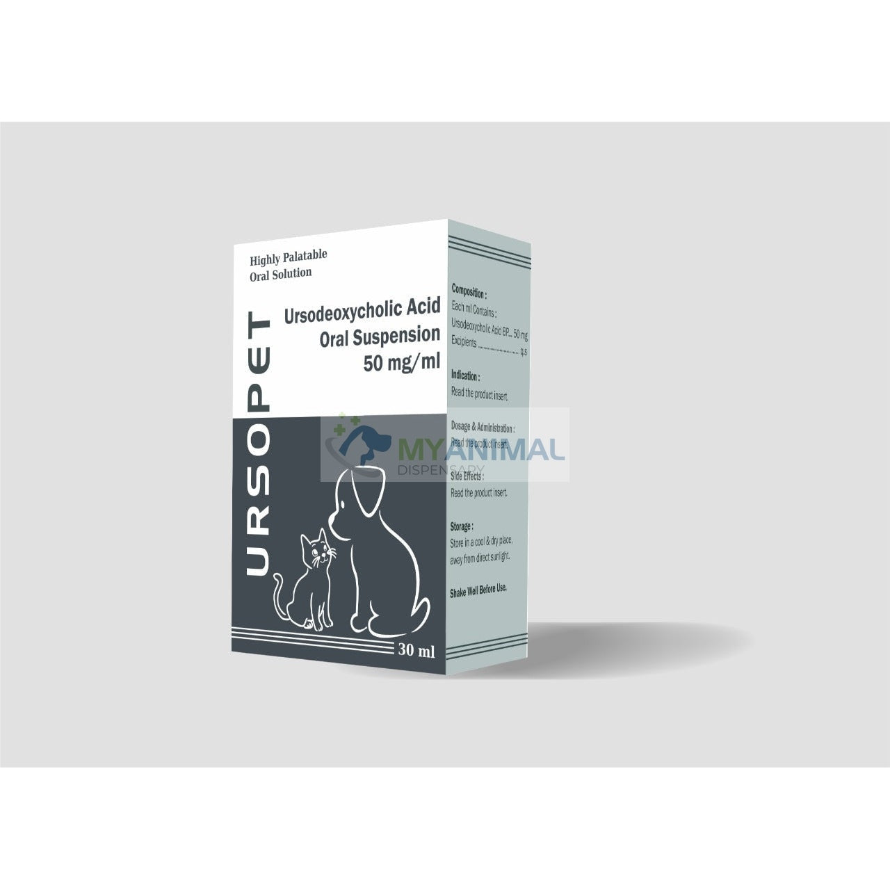 Nisolux (Ursopet) Ursodeoxycholic Acid 50mg/ml Oral Suspension (30mL)