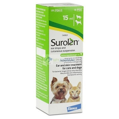 Surolan® Otic Ear Suspension for Dogs & Cats 15mL