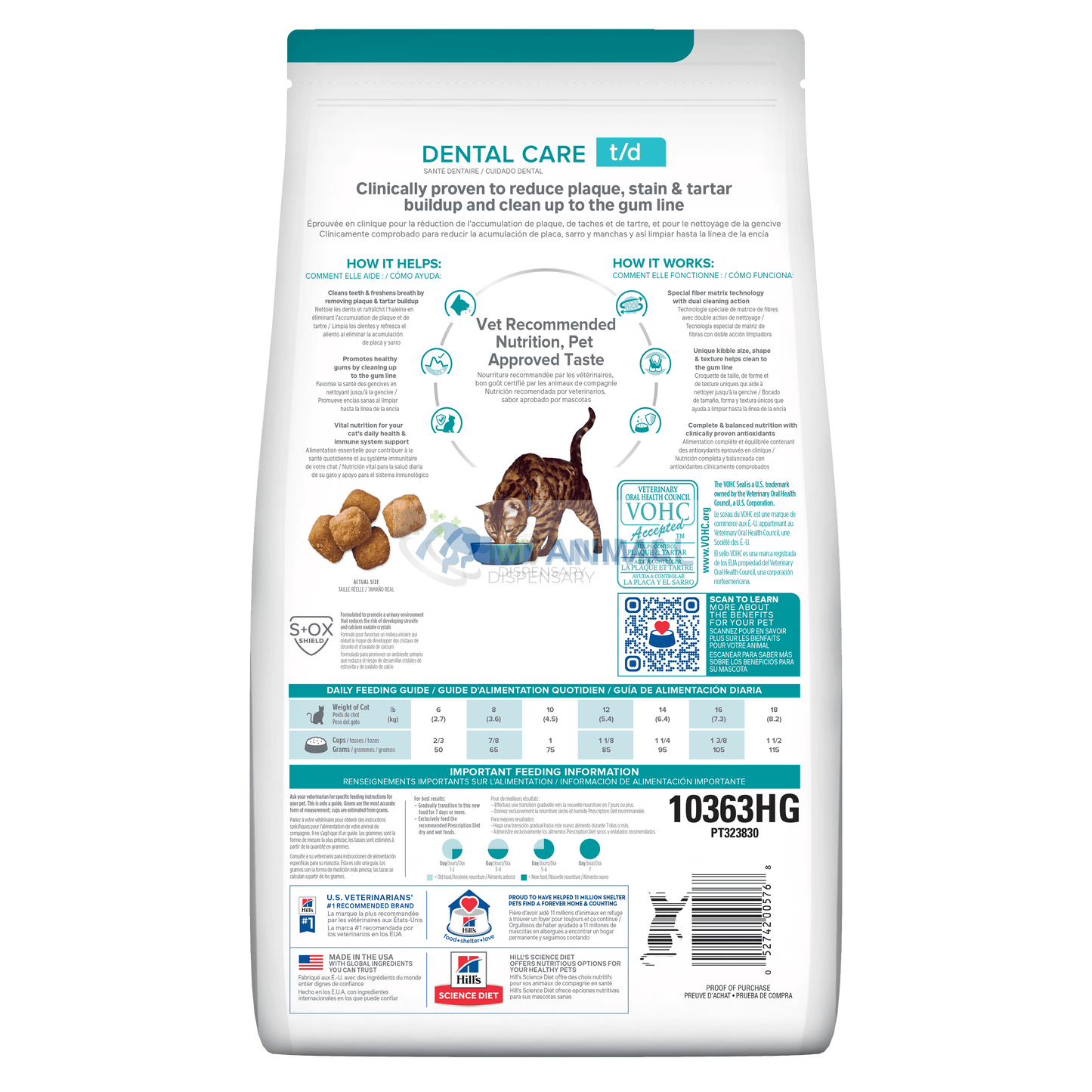 Hill's® Prescription Diet® t/d® Dental Health Feline Dry Cat Food