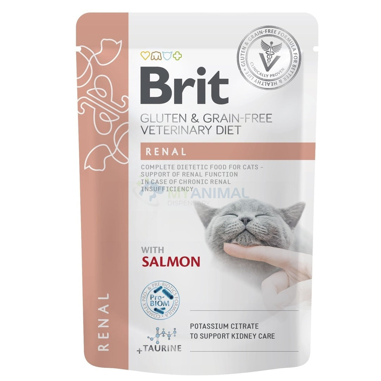 Brit Veterinary Diet Renal Grain-Free Salmon Feline Pouches
