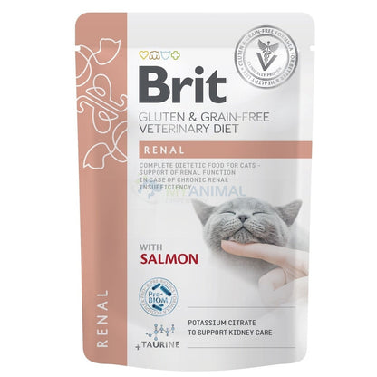 Brit Veterinary Diet Renal Grain-Free Salmon Feline Pouches