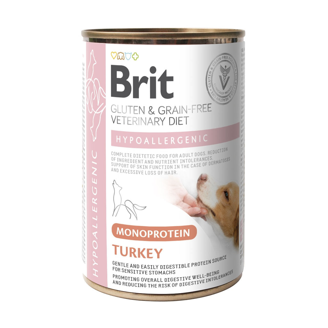 Brit Veterinary Diet Hypoallergenic Monoprotein Gluten & Grain Free Turkey Canine Canned Stew