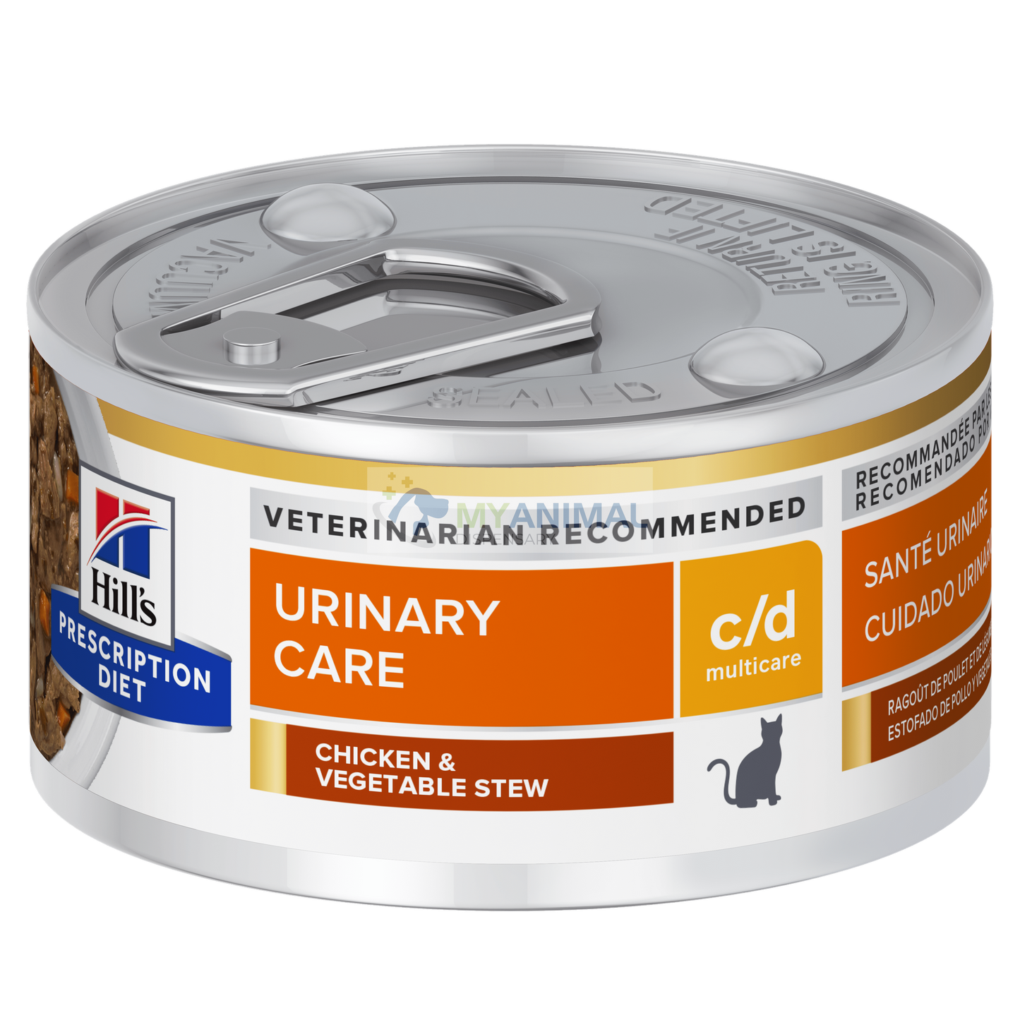 Hill's® Prescription Diet® c/d® Urinary Care Multicare Feline Chicken & Vegetable Stew Canned