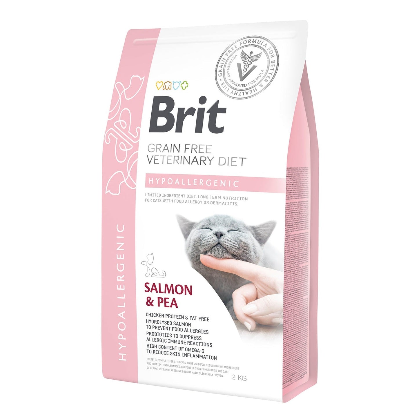 Brit Veterinary Diet Hypoallergenic Grain free Salmon & Pea Cat Dry Food