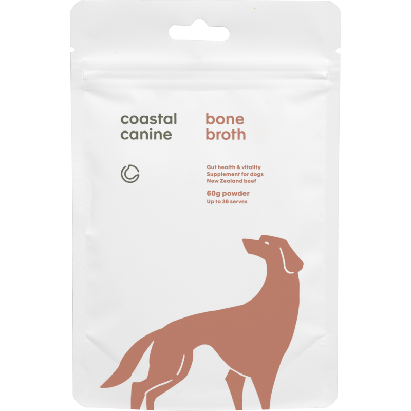 Coastal Canine Beef Bone Broth Powder Supplement for Dogs and Cats