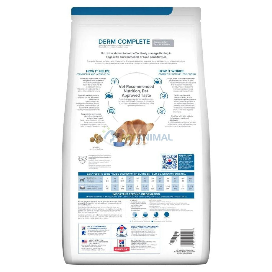 Hill's® Prescription Diet® Derm Complete (Small Bites) Environmental Skin & Food Sensitivities Dry Dog Food