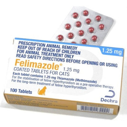 Dechra Felimazole Thyroid Hormones Tablet for Cats (1.25mg)