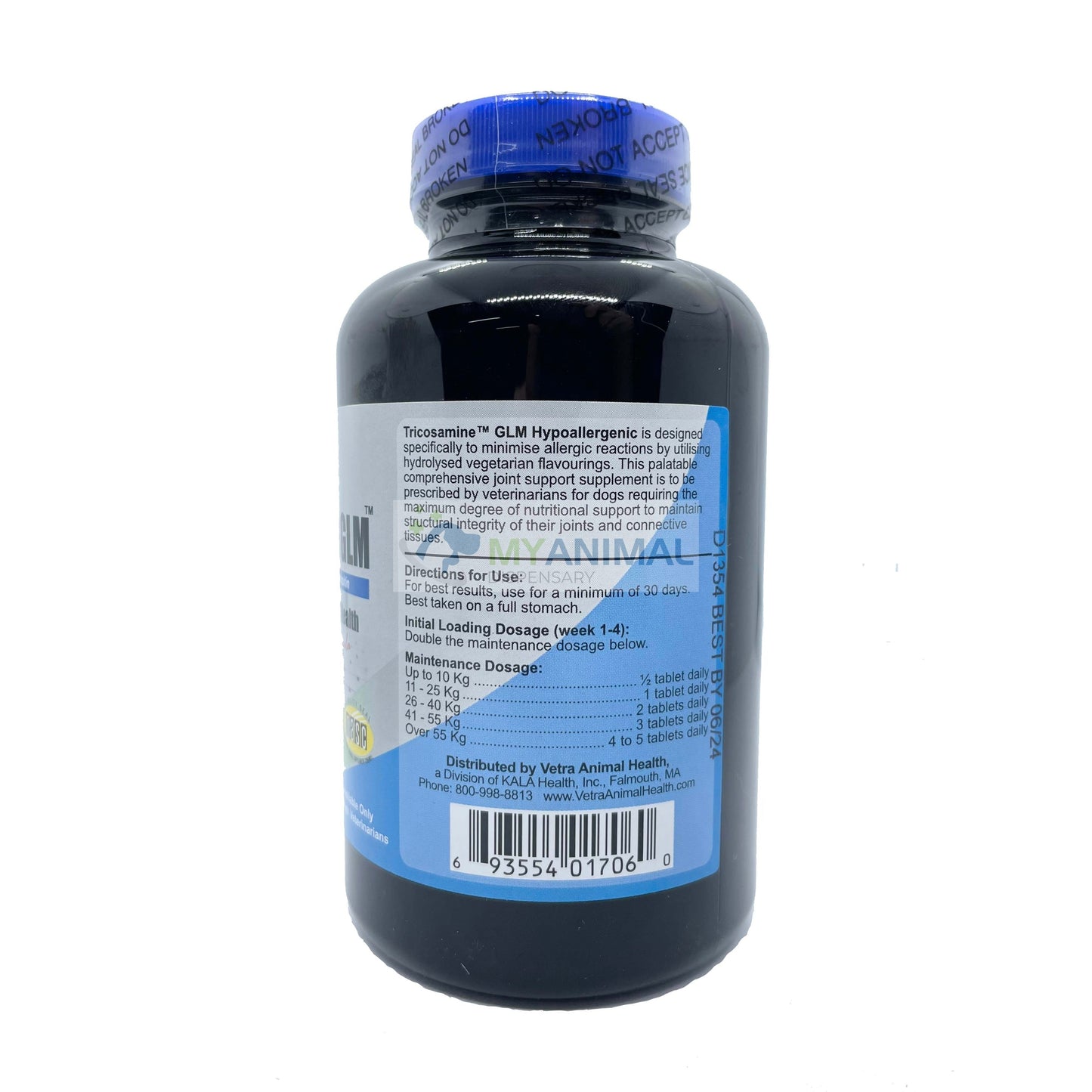 Vetra Animal Health Tricosamine GLM (Greenlipped Mussels) Joint Supplement (Hypoallergenic)