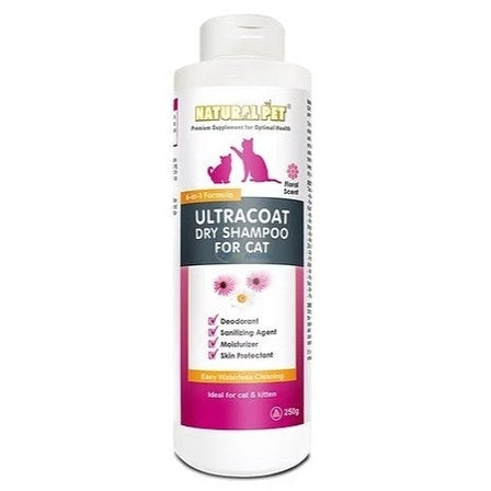 Natural Pet Ultracoat Dry Shampoo For Cat