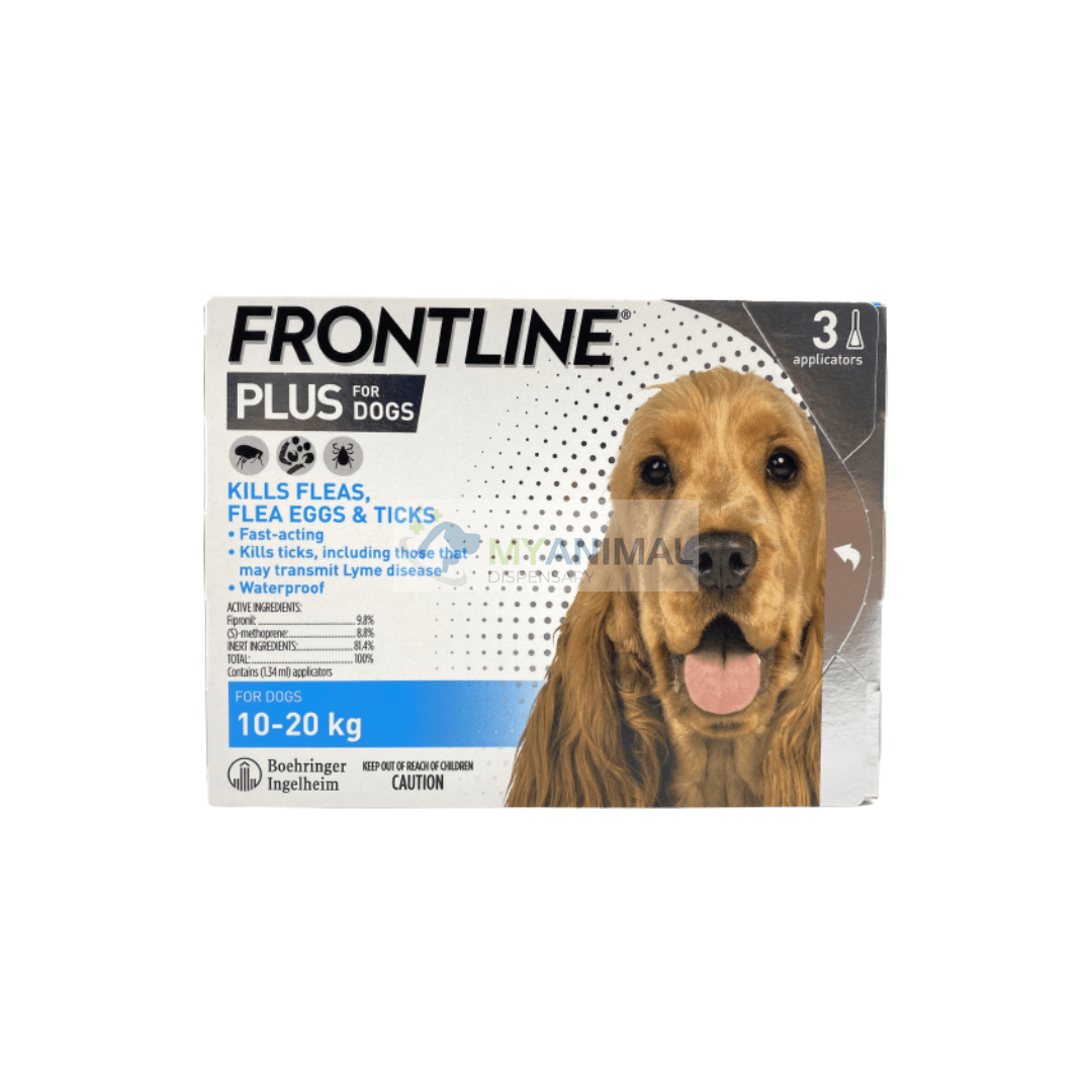 Frontline Plus Fleas Ticks Prevention for Medium Dogs (10 to 20Kg)