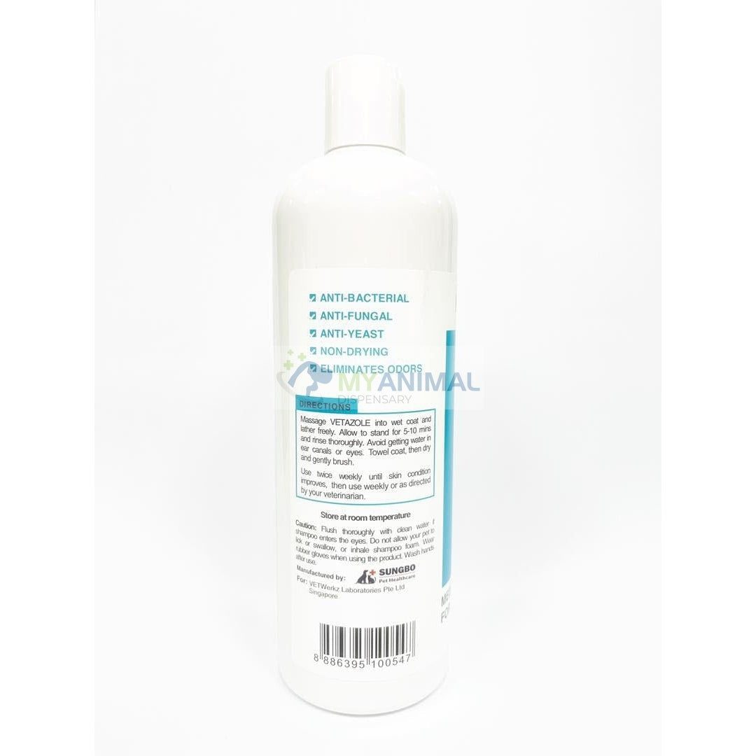 Vetwerkz VetaZole Medicated Shampoo for Dogs Cats Pets