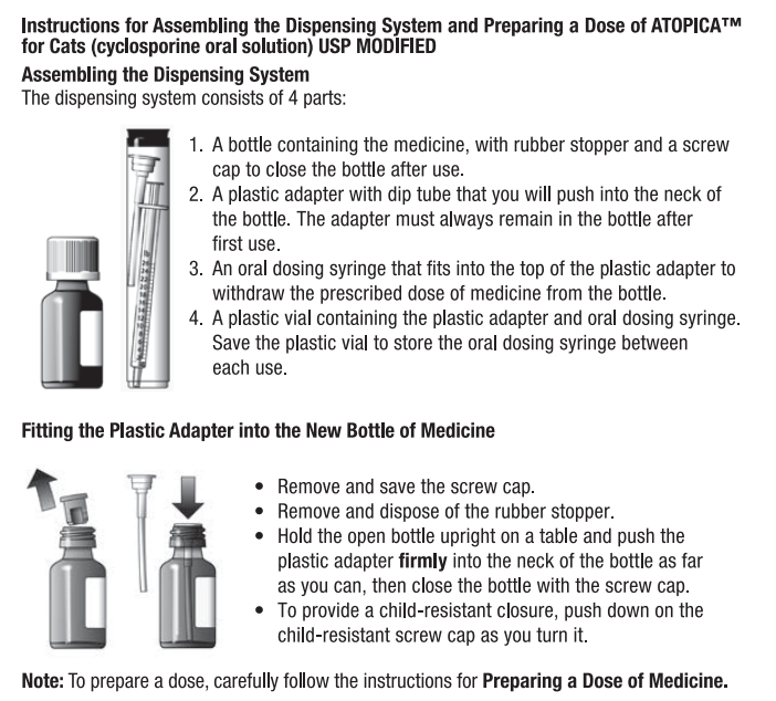 Elanco Atopica® 100mg/ml Oral Solution for Cats (5ml / 17ml)