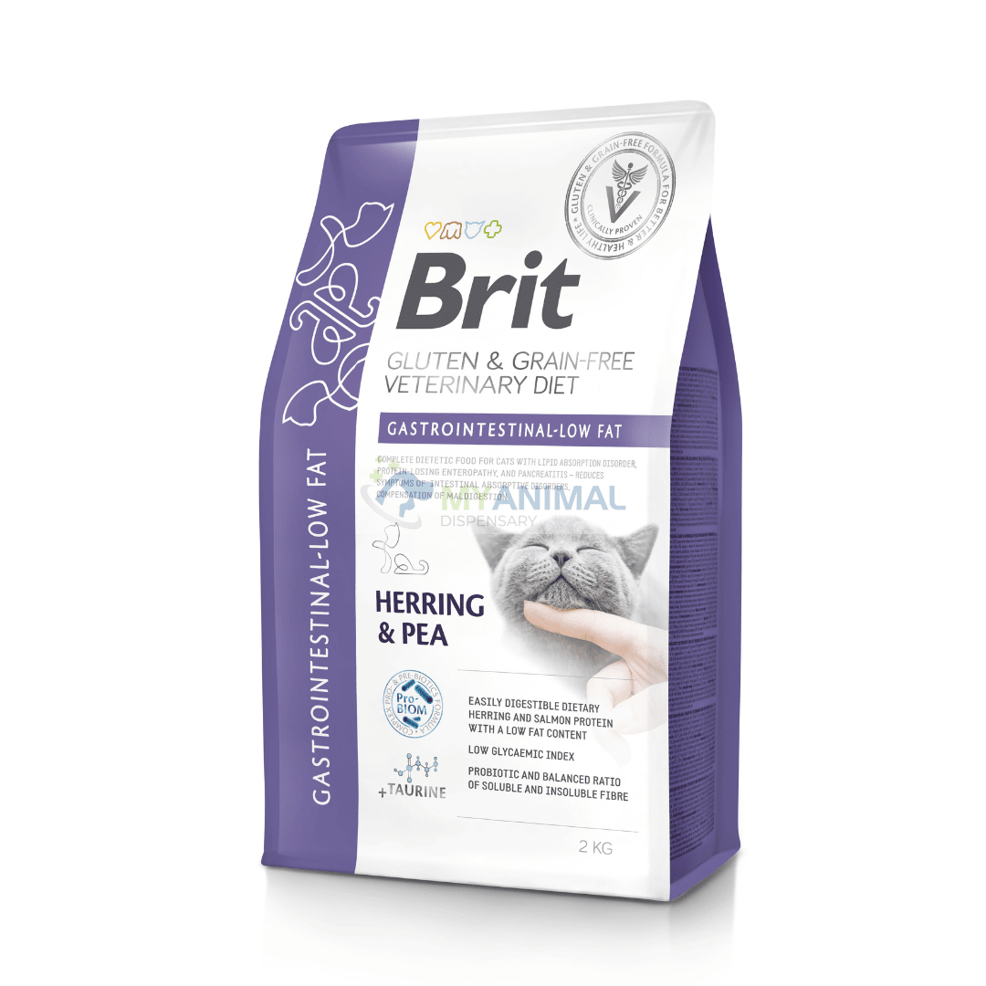 Brit Veterinary Diet Gastrointestinal Low Fat Grain-Free Feline Dry Food