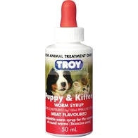 Troy Puppy & Kitten Worming Syrup 50mL