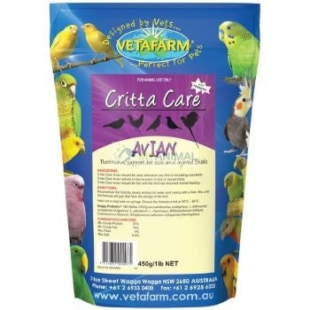 Vetafarm Crittacare Avian Critical Care Nutritional Support Formula