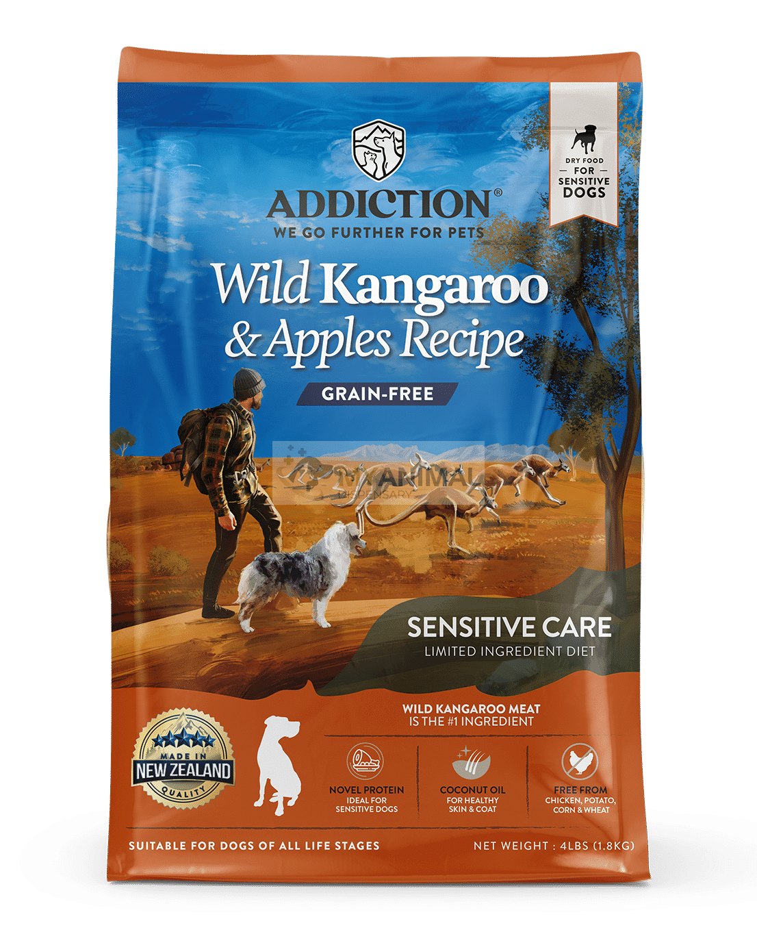 Addiction Wild Kangaroo & Apples Grain-Free Dog Dry Food